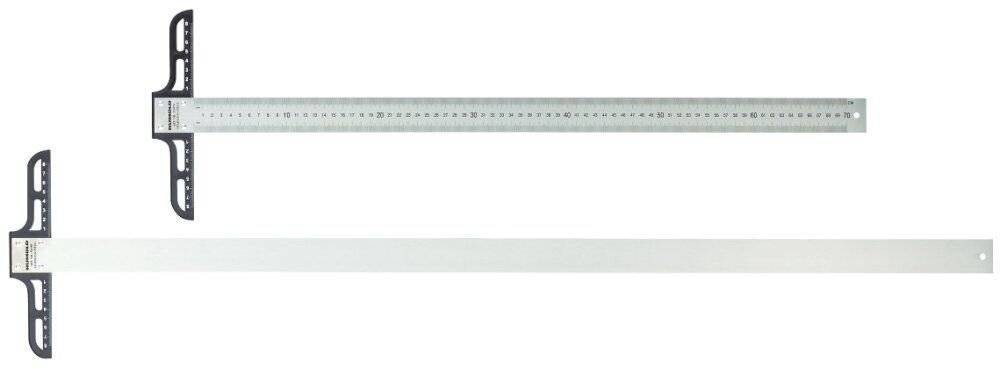 Präzisions-Zeichenschiene Stahl mit Teilung 100cm-2