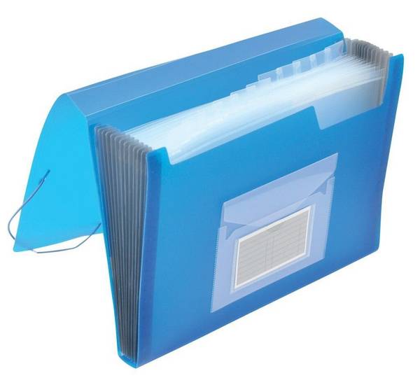 Fächermappen mit 13 Taschen - transluzente Farben: