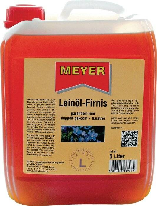 Leinöl-Firnis honigfarben 5l Kanister MEYER-0
