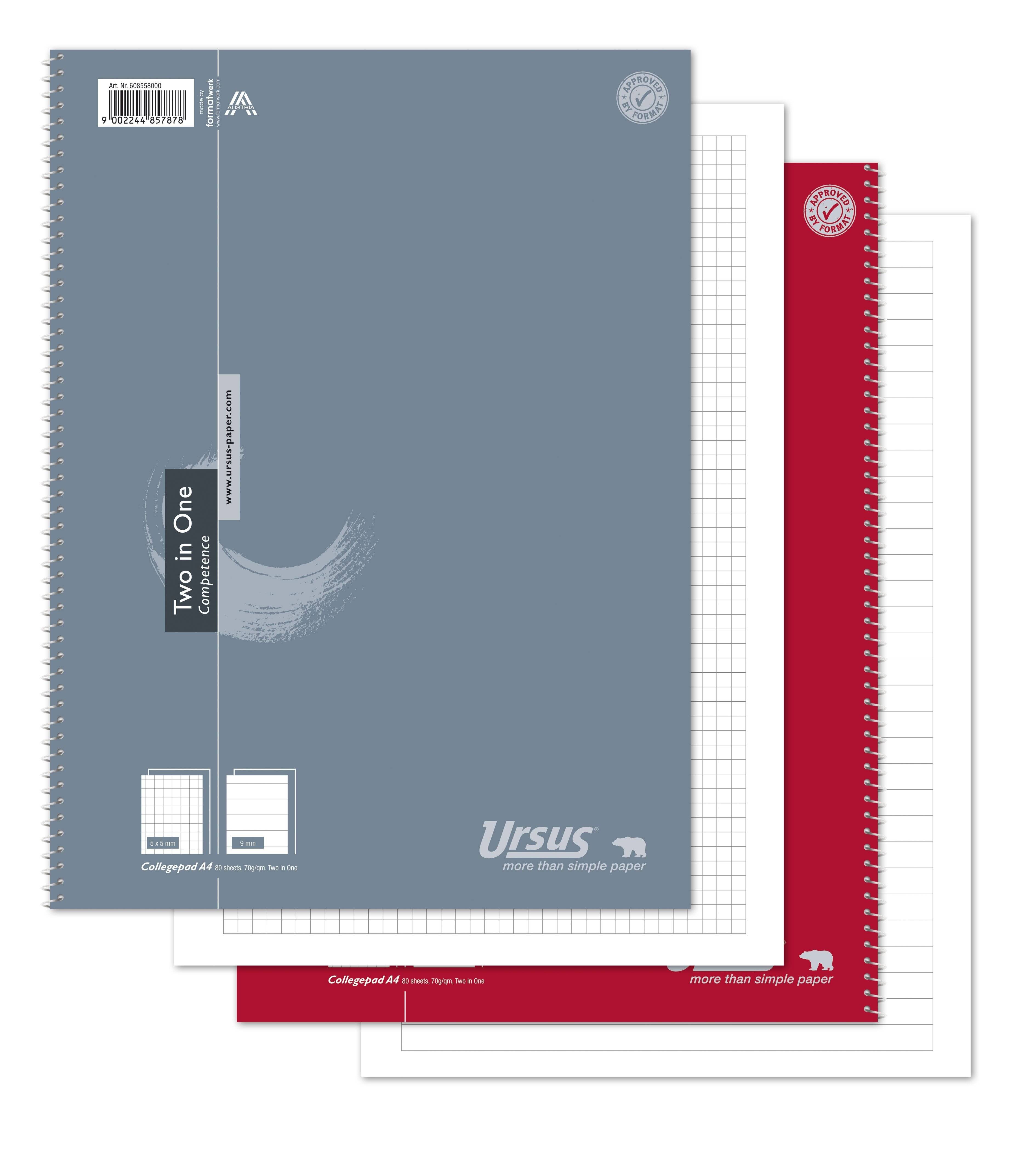 Collegeblock Two in One A4 80 Blatt 70g/qm-0