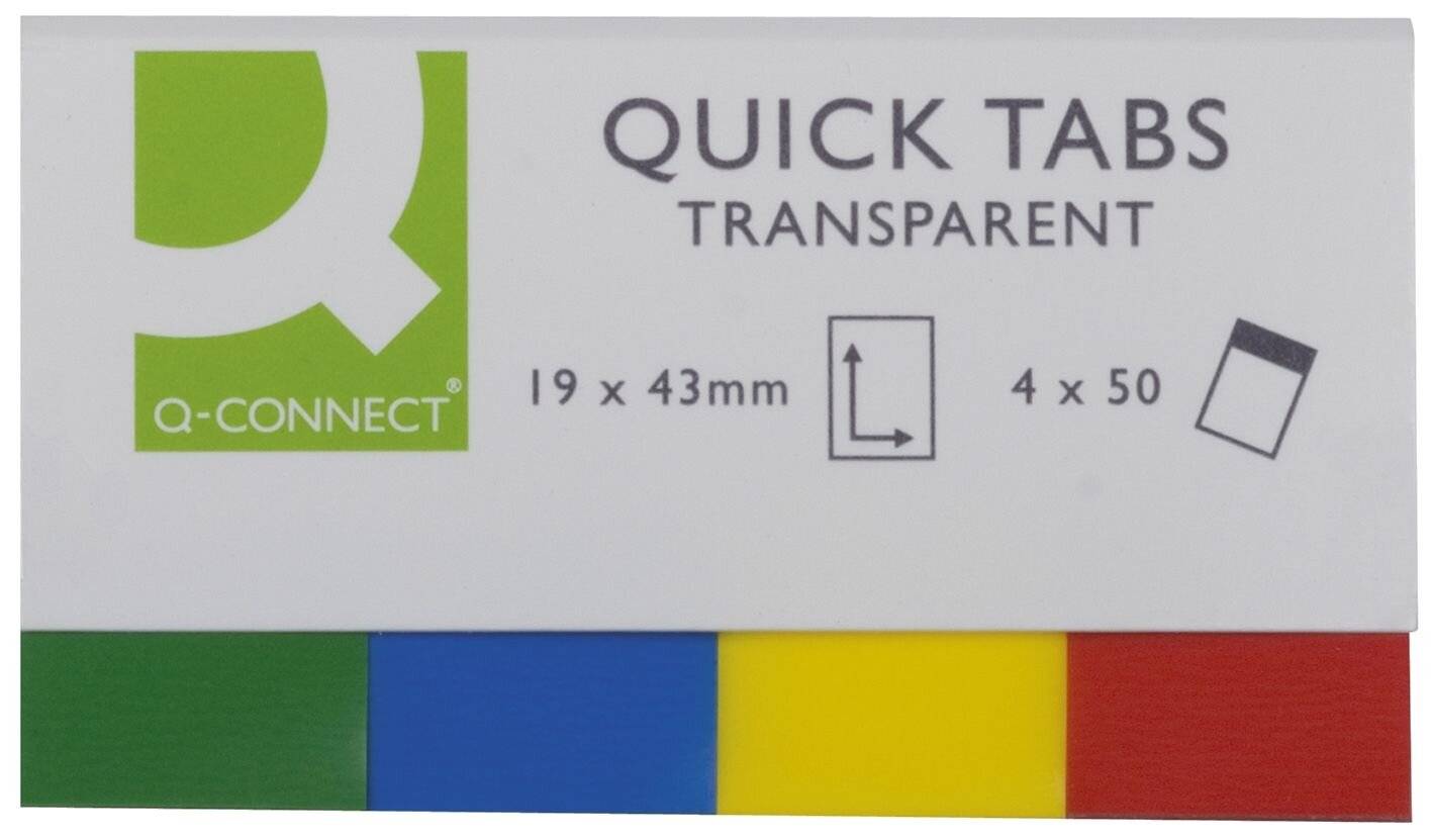 Haftmarker Transparent - 19 x 43 mm, 4 x 40-0
