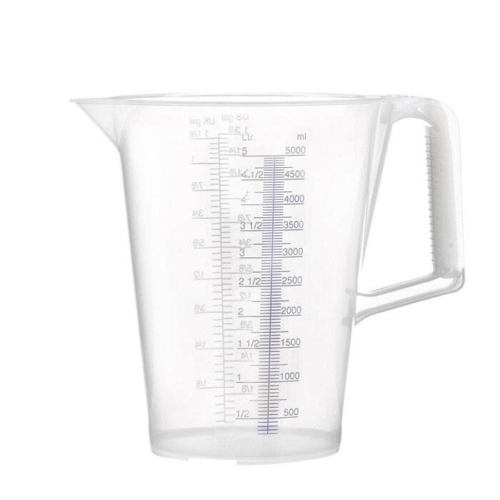 Messbecher 5l blau bedruckte Skala PP PRESSOL-2
