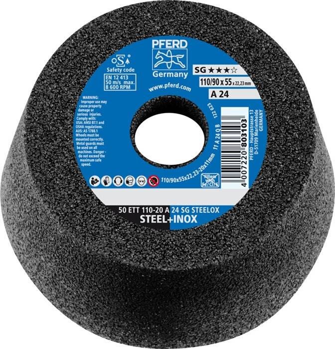 PFERD Schleiftopf ETT SG STEELOX 110 / 55 mm P 24 - 63418224-2
