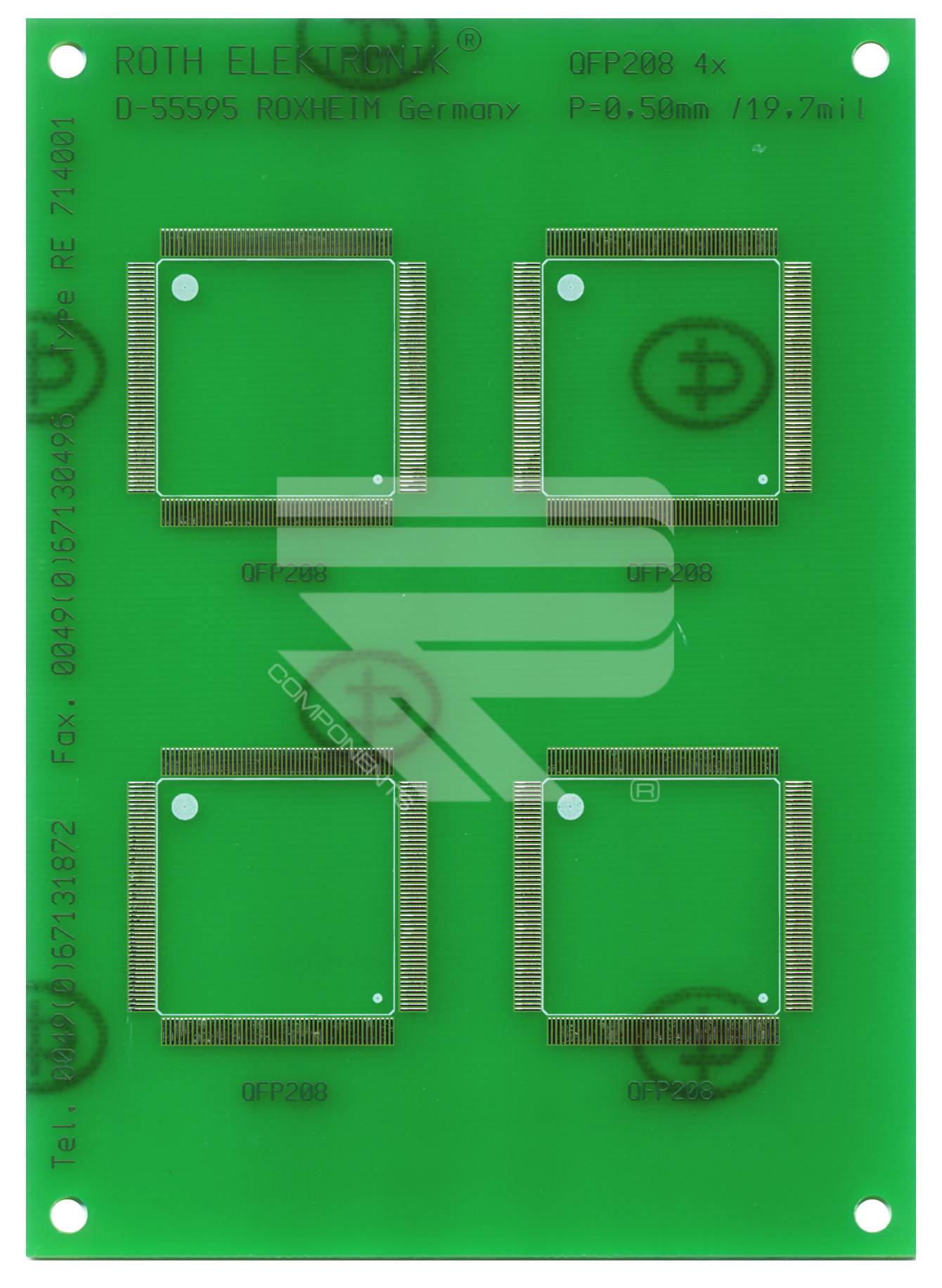 Roth Elektronik RE714001-LF Lötübungsplatine FR4 140 x 100 mm 1,5 mm zweiseitig 35 µm-0