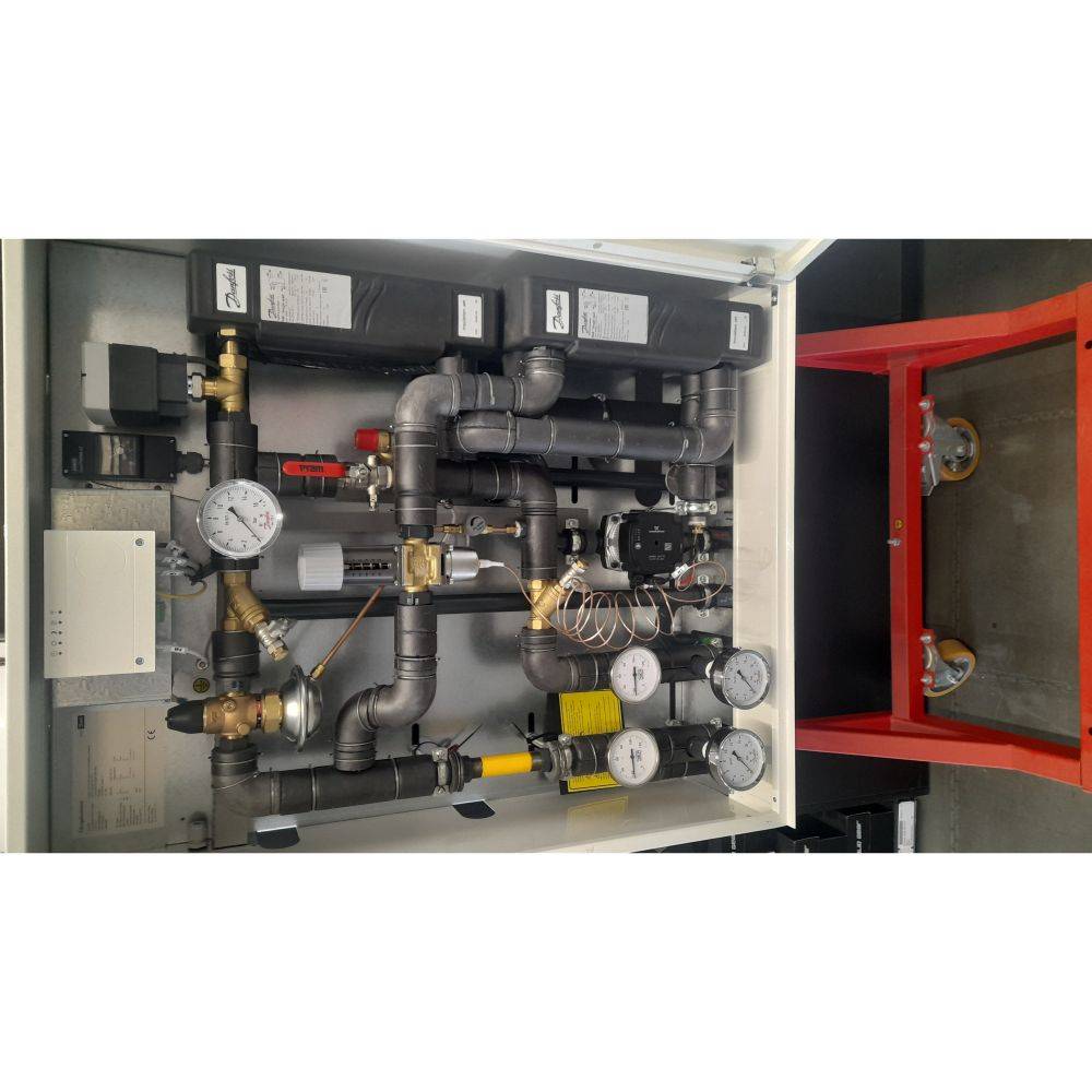 Danfoss Fernwärmekompaktstation DSP1 Mini, für FLBG, 10kW FBH, TWE, Wandhängend, TV 95 Grad C, 161L0694-1