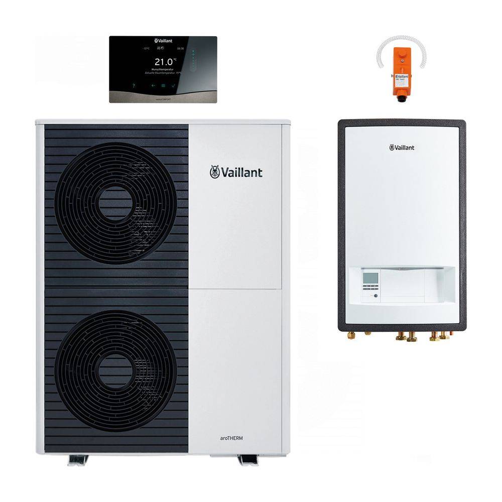 Vaillant aroTHERM Split Wärmepumpen-Paket 4.0104 VWL 105/5 AS S2 mit sensoCOMFORT, Leistung 9,70kW bei A7/W35-0