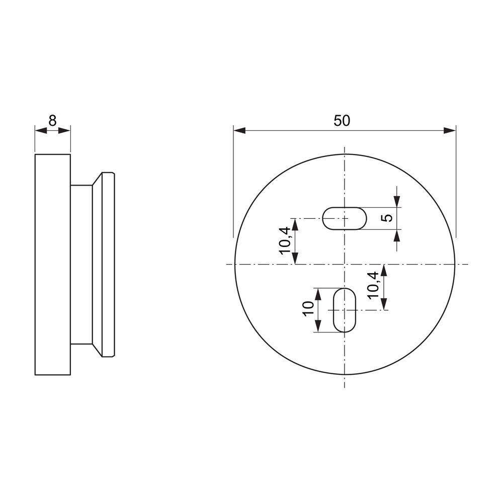 IS Fliesenausgleich für Ceratherm T Duschsysteme, 8mm, Chrom-1