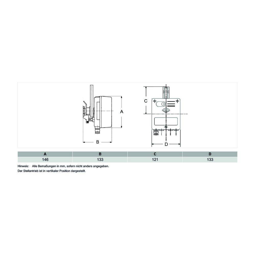 Resideo Stellmotor VMM, 230 V / 50 Hz, 20Nm, VMM20-2