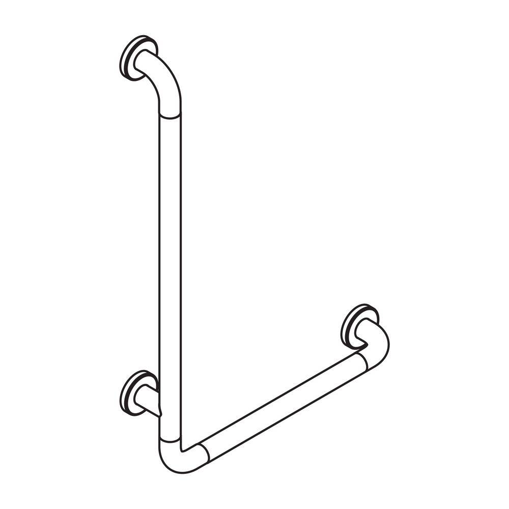 HEWI Winkelgriff Serie 801 D 33, Aluminium-Kern, 750x500 mm anthrazitgrau-2