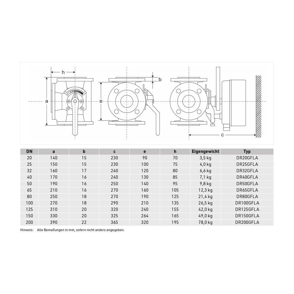 Resideo 3-Wege-Flanschenmischer DR GG 20, PN 6, gerade DN 32, Grau-2