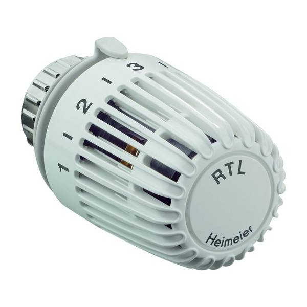 IMI Heimeier Thermostat-Regler RTL, gerade, für Rücklauftemperaturbegrenzer, Anschluss M30x1,5, Weiß