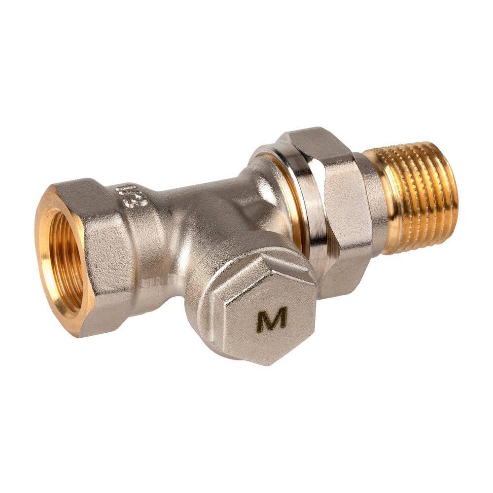 Resideo Rücklaufverschraubung Verafix-Mes-II, Rotguss matt vernickelt, Durchgangsausführung, 1/2"-0