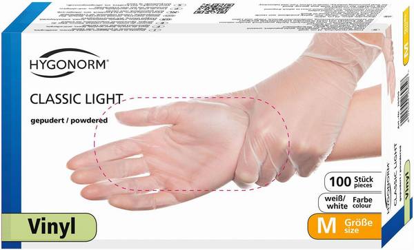 HYGONORM Einmalhandschuhe CLASSIC LIGHT M weiß 26959