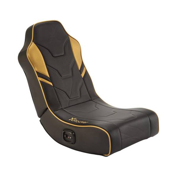 Shadow 2.0 Floor Rocker Gaming-Bodensessel für Kinder & Jugendliche mit Audiosystem - schwarz/gold