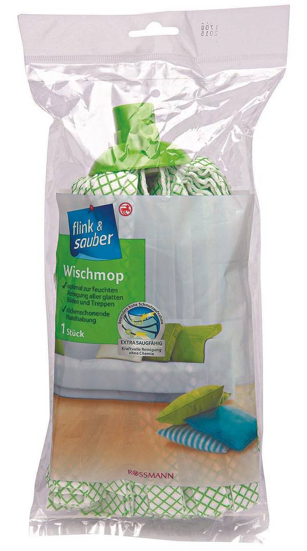 flink & sauber Wischmopp-Ersatzkopf Polyester 4305615395845
