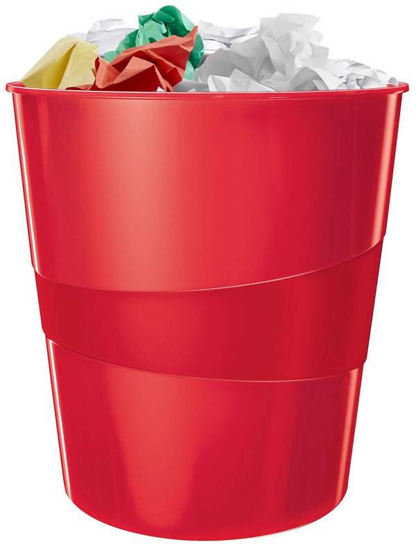 Esselte Leitz WOW - Papierkorb - 15 L - Griffe - Polypropylen (PP)