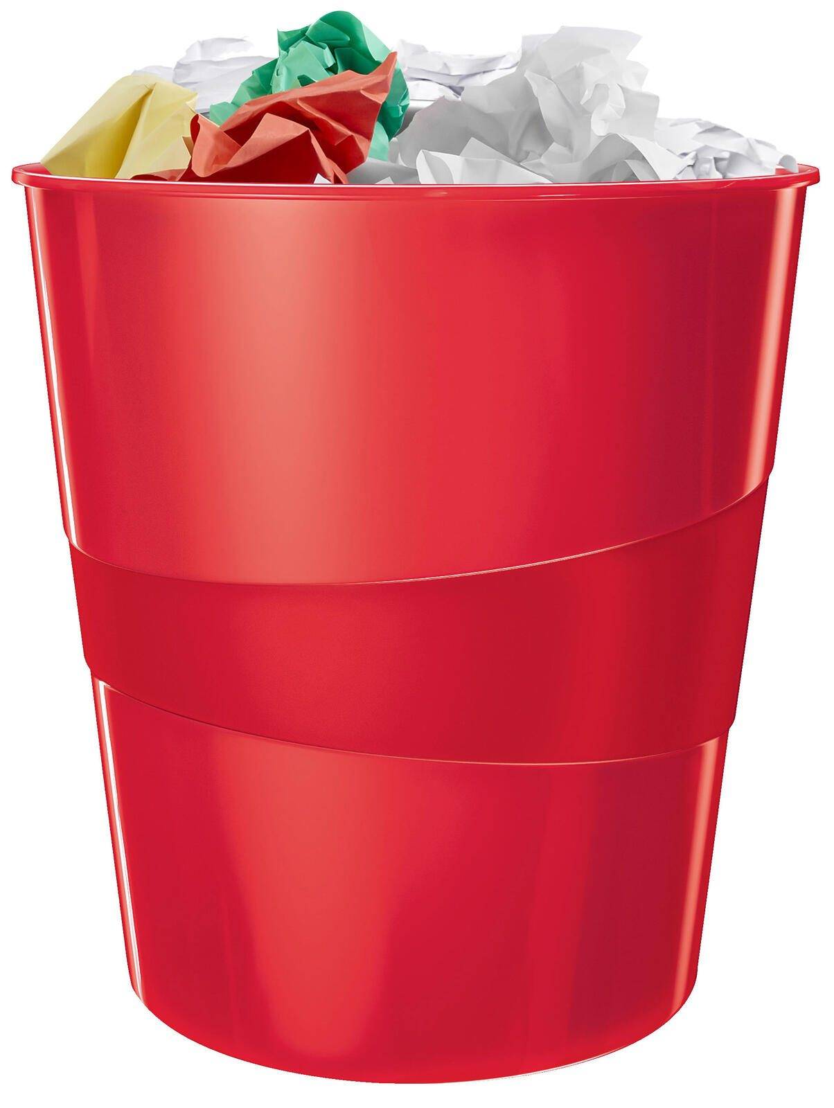 Esselte Leitz WOW - Papierkorb - 15 L - Griffe - Polypropylen (PP)-0