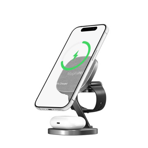 Xlayer MagFix Pro, Drinnen, USB, 2 m, Grau, Edelstahl