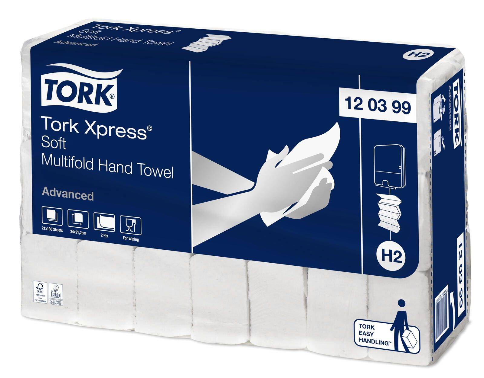 Papierhandtuch 120399 21x34cm weiß 21x136 Blatt-0