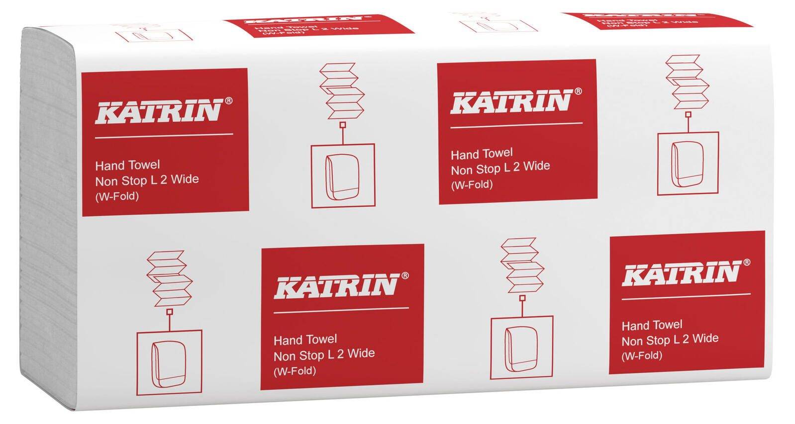 Papierhandtuch Non Stop L2 wide 61549 2-lagig 24x32cm weiß 3.000 Blatt-0