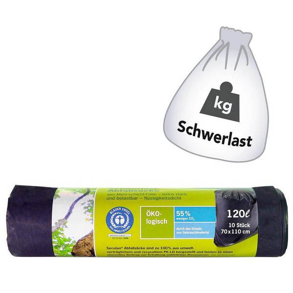 Secolan® Secolan Schwerlastsäcke 45,0 µm grau 120l - 10 Stück 2022447