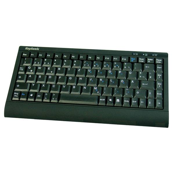 KeySonic ACK-595 C+ Mini-Tastatur PS/2 USB schwarz US-Layout-1