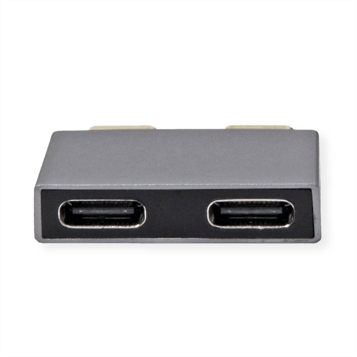 ROLINE USB 3.2 Gen 2 Adapter, 2x USB Typ C - 2x Typ C, ST/BU, silberfarben-2