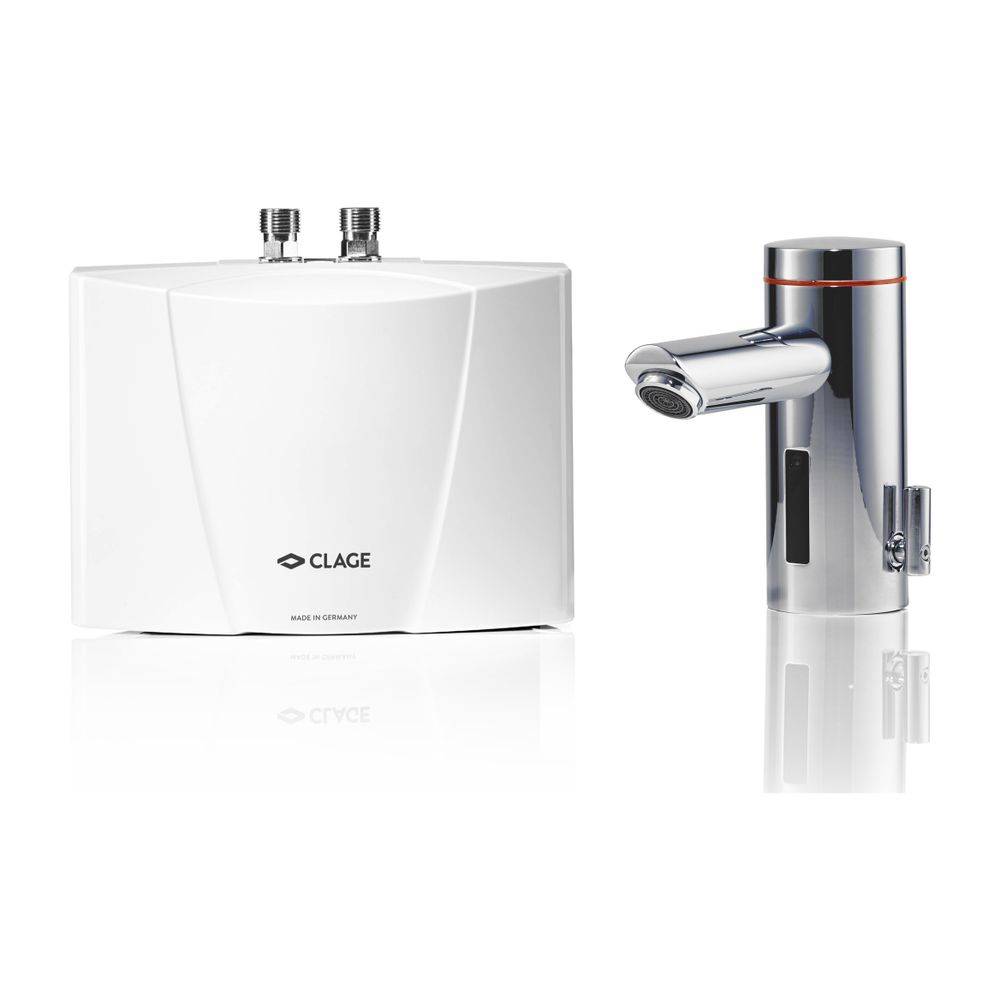 CLAGE MBX3 Lumino Durchlauferhitzer Set 3,5kW 230V Unter­tisch max. 2,0l/min mit berührungsloser Sensorarmatur für-1