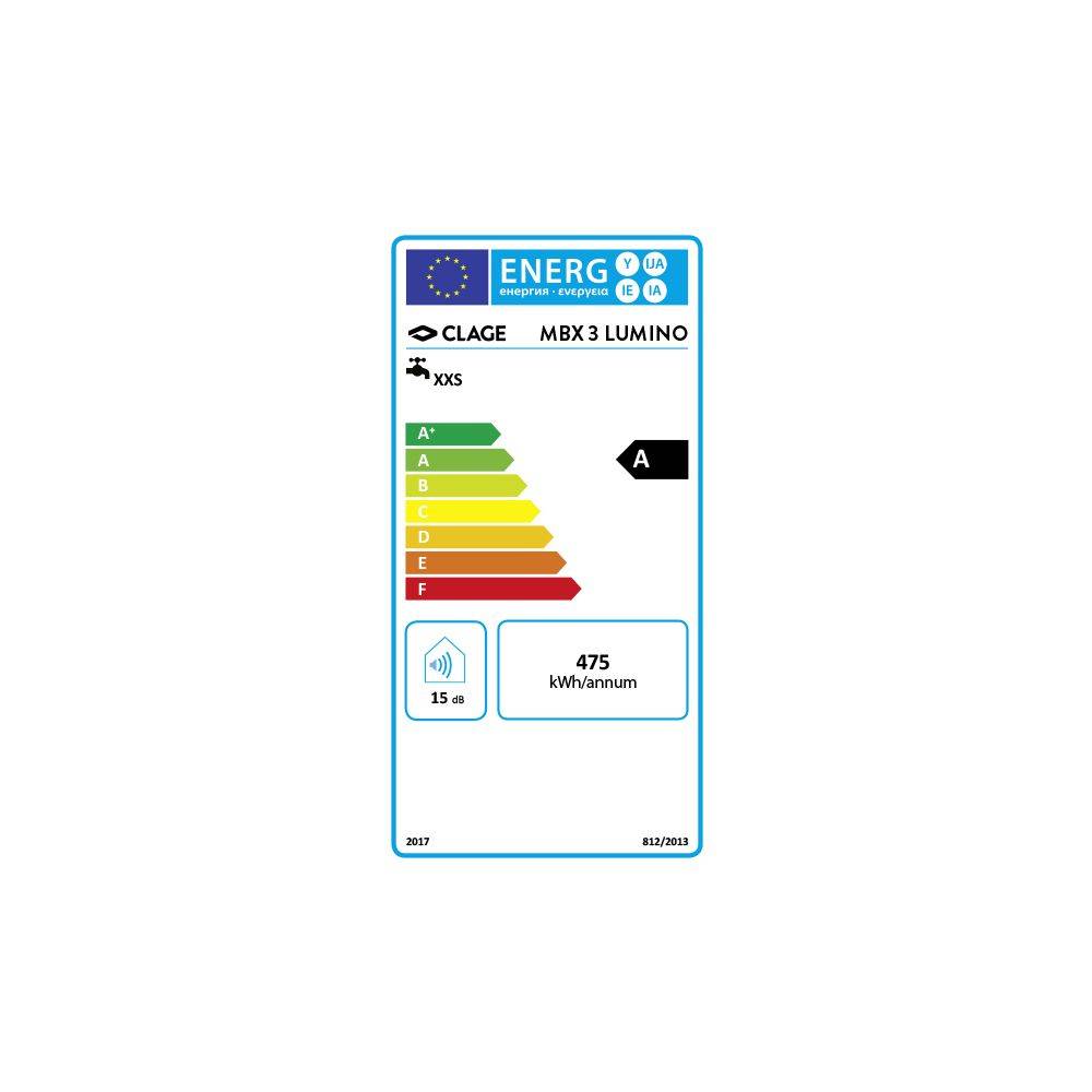 CLAGE MBX3 Lumino Durchlauferhitzer Set 3,5kW 230V Unter­tisch max. 2,0l/min mit berührungsloser Sensorarmatur für-2