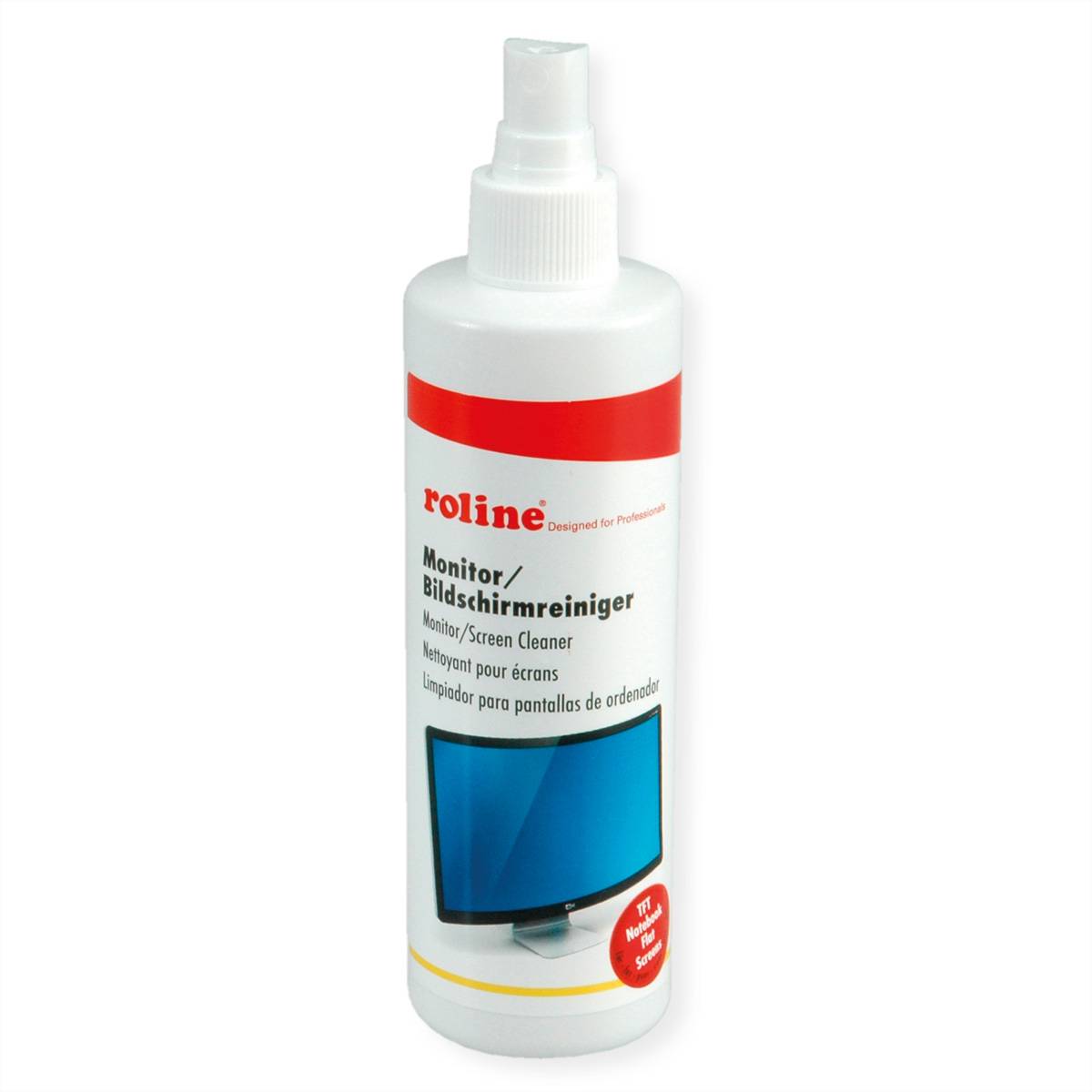 ROLINE Bildschirmreiniger TFT inklusive Mikrofasertuch, 250 ml-4