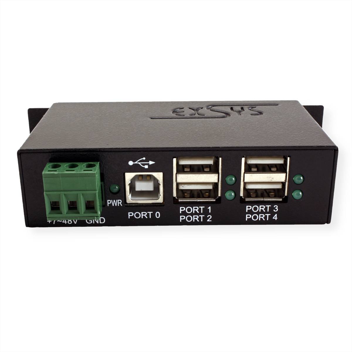 EXSYS EX-1163HMS-WT 4 port USB 2.0 HUB Surge Protection & erw. Temperaturbereich-3