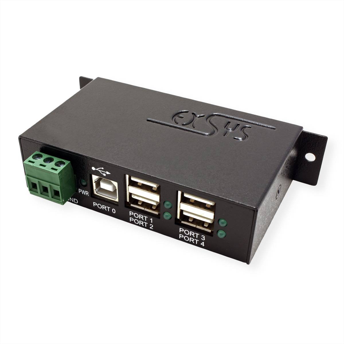 EXSYS EX-1163HMS-WT 4 port USB 2.0 HUB Surge Protection & erw. Temperaturbereich-4