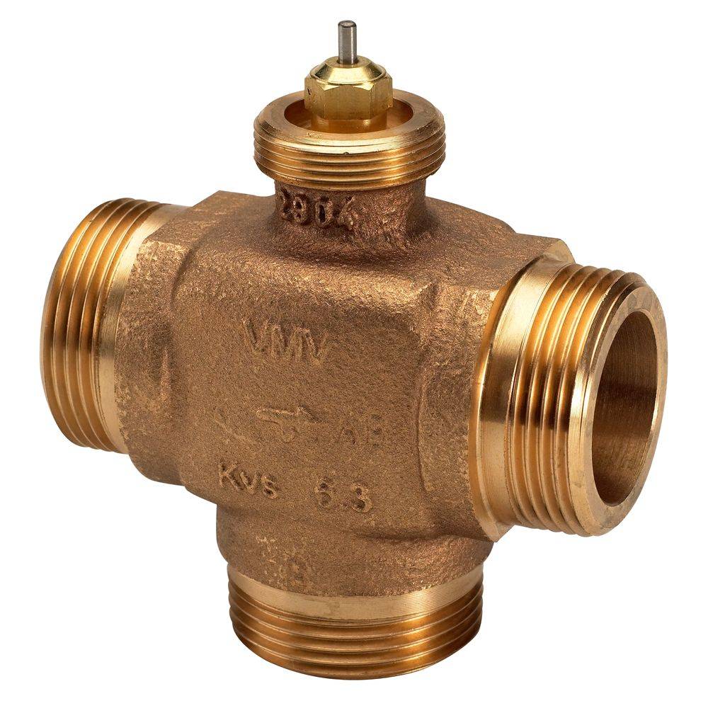 Danfoss 3-Wege-Mischventil VMV, DN 32, Kvs 10,0m3/h, PN 16, G 1 1/2" Außengewinde, Rotguss RG5, 065F6032-2
