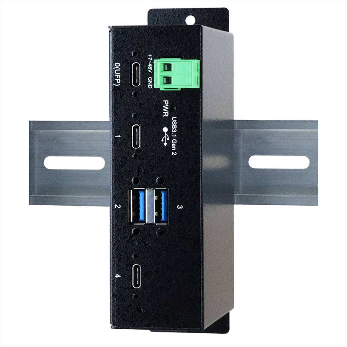 EXSYS EX-1274HMV USB 3.2 Gen2 Metall HUB 4 Ports 2 x USB-C und 2 x USB-A-0