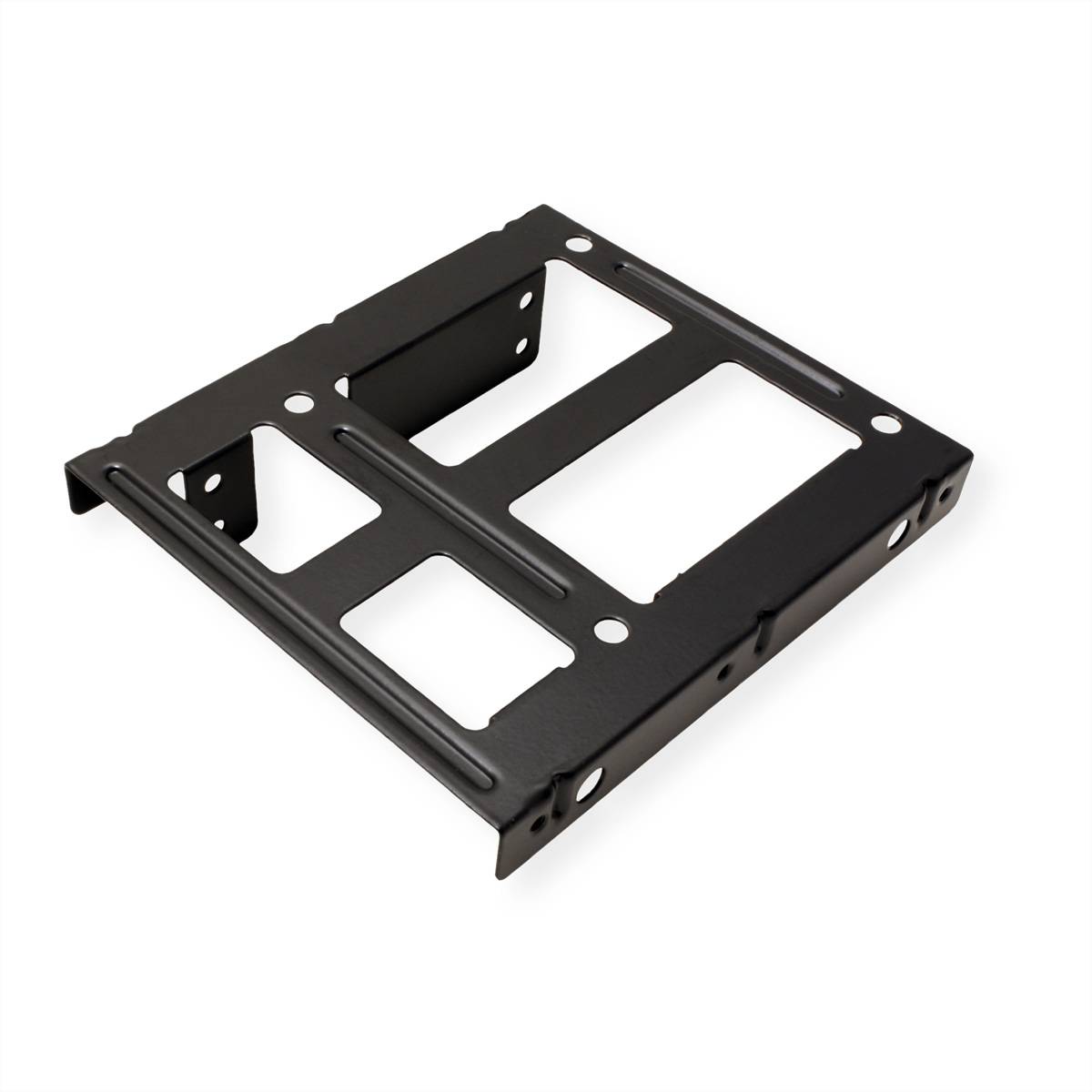 ROLINE Montageadapter, 3,5 Zoll Rahmen für 2x 2.5 HDD/SSD, Metall, schwarz-1