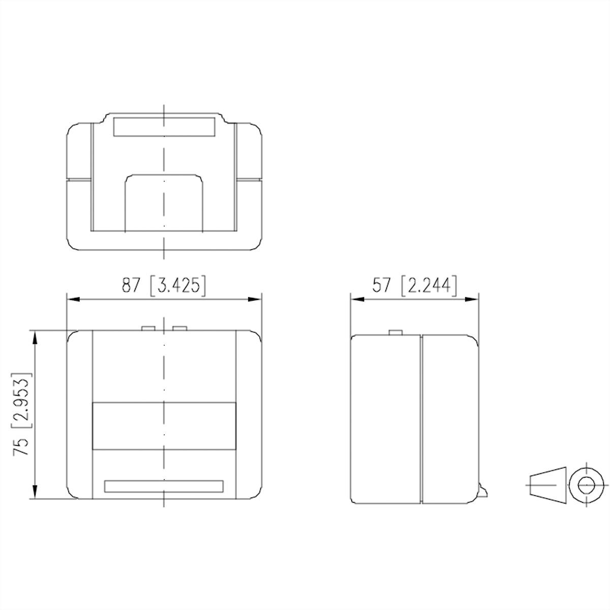 METZ CONNECT Modul IP20 AP-Gehäuse grau, mit PK-Auslass unbestückt-1