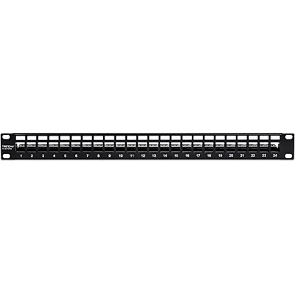 TRENDnet TC-KP24S Patch Panel, 24-Port Blank Keystone Shielded 1U-5