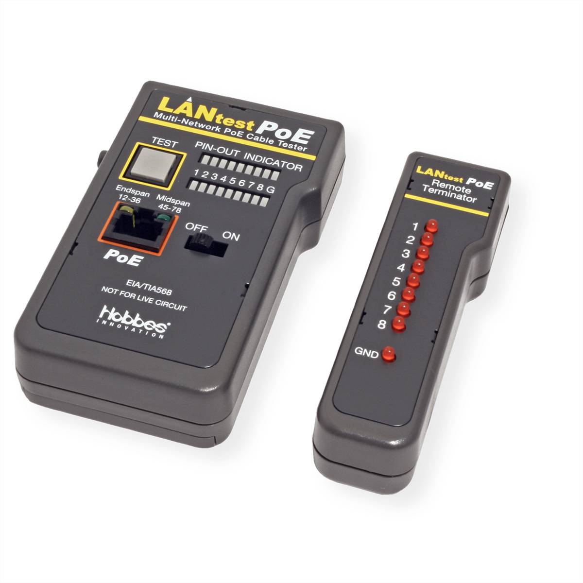HOBBES LANtest Multinetwork PoE Kabeltester-4