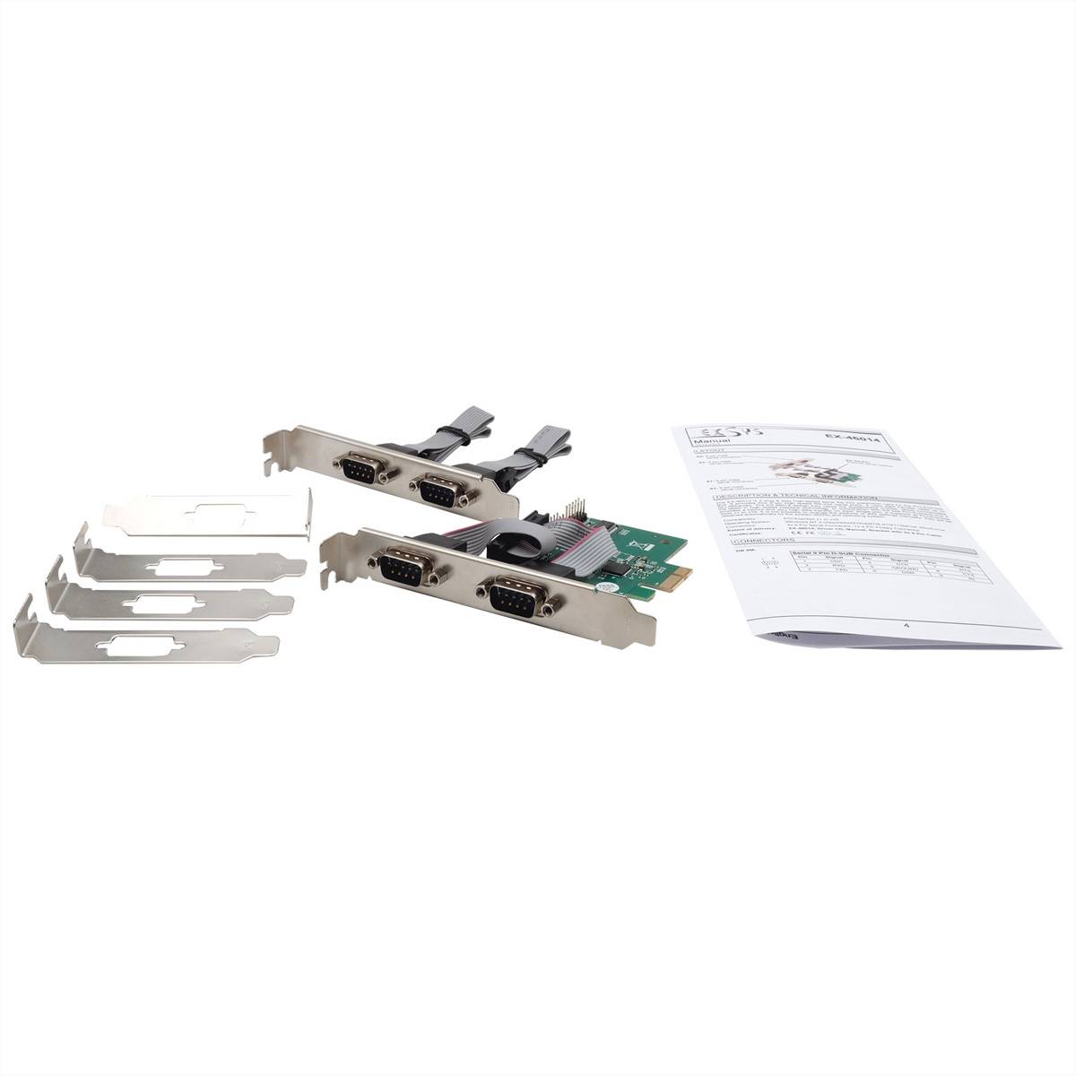 EXSYS EX-46014 4S Seriell RS-232 PCIe Karte-3