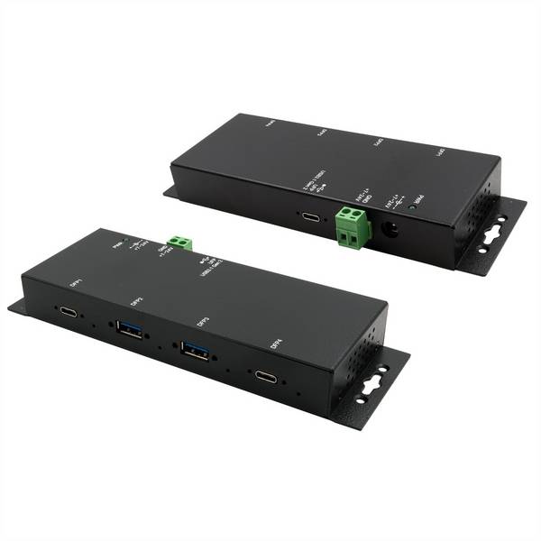 EXSYS EX-1234HMVS 4 Port USB 3.2 Gen2 Hub mit 2x USB-C und 2x USB-A Anschluss