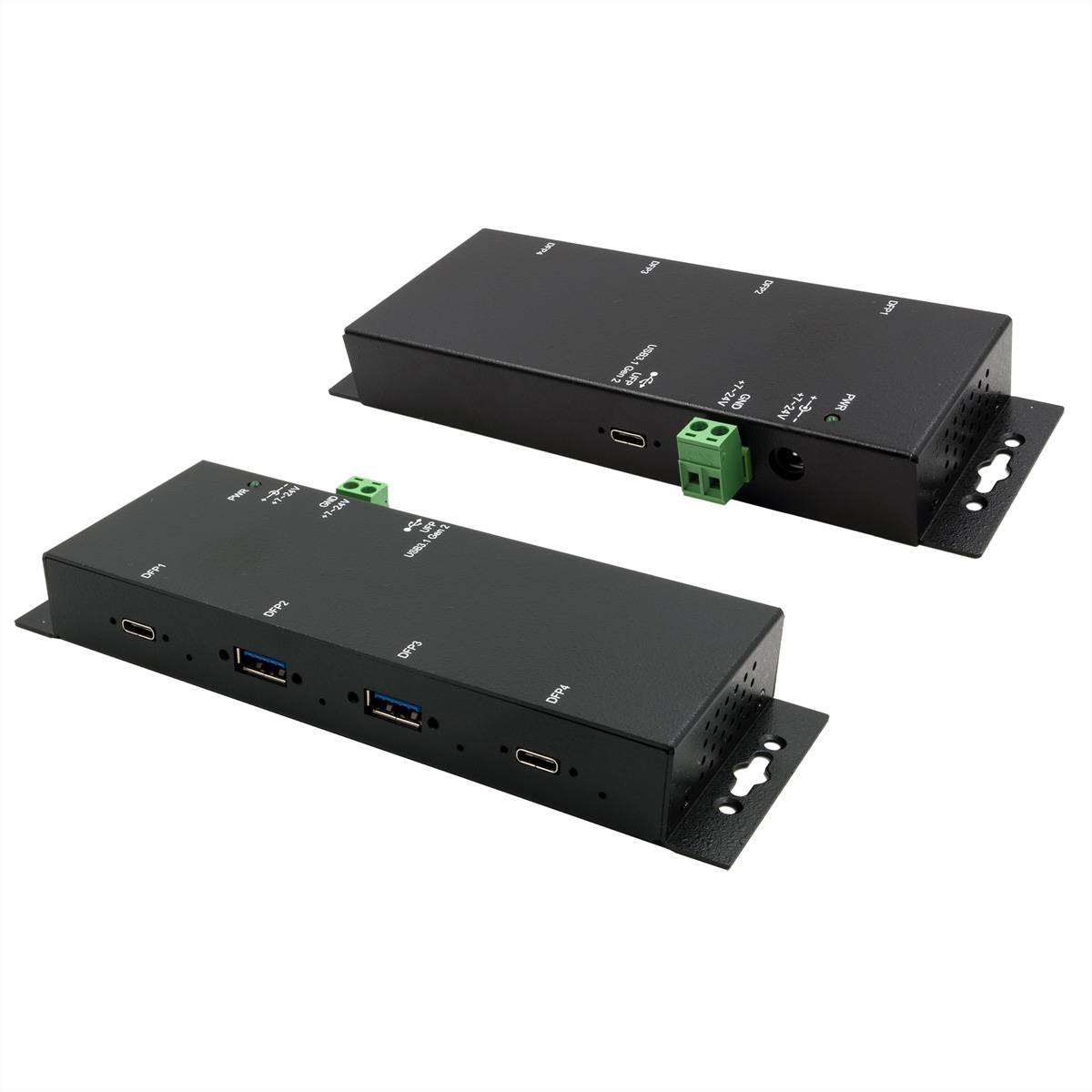 EXSYS EX-1234HMVS 4 Port USB 3.2 Gen2 Hub mit 2x USB-C und 2x USB-A Anschluss-0