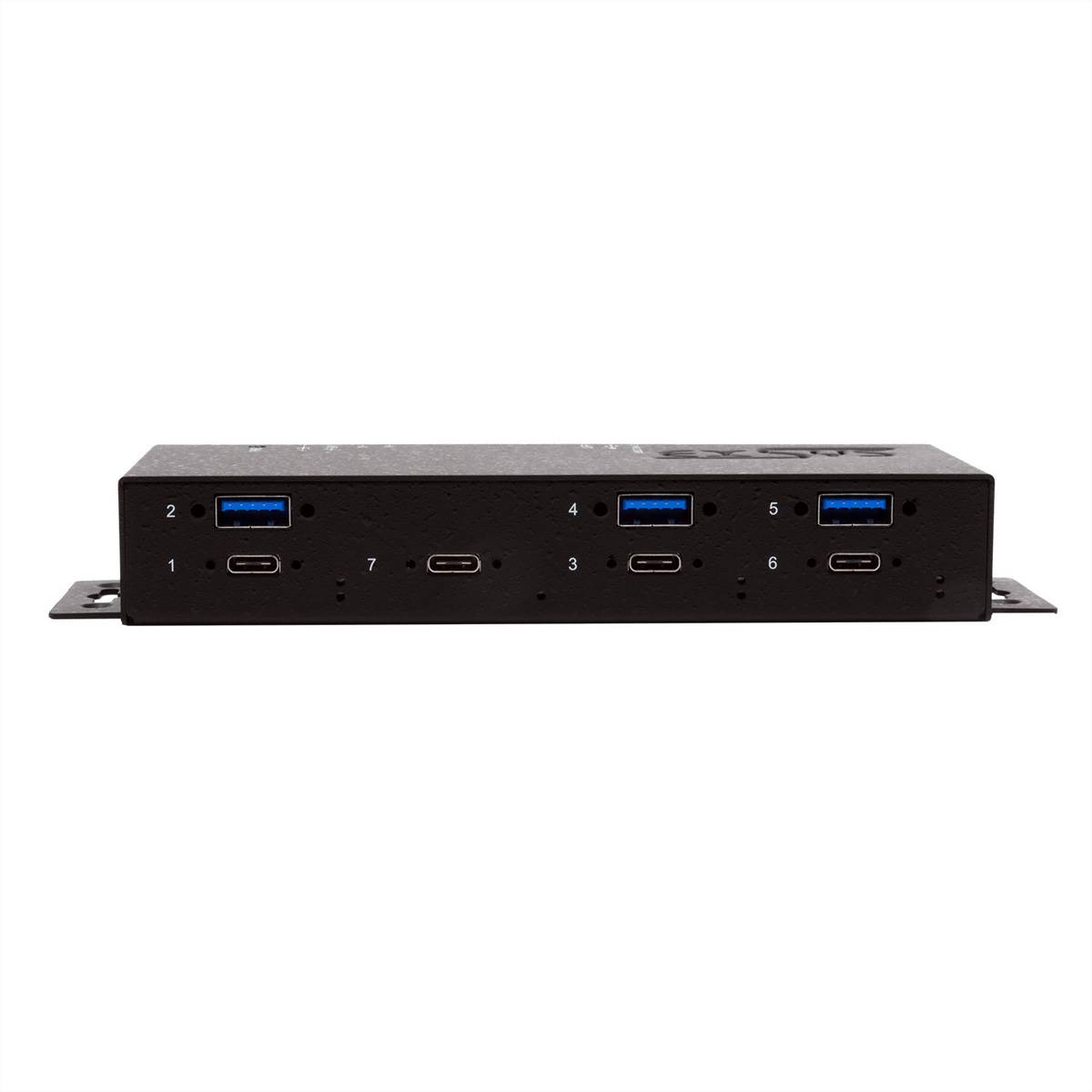 EXSYS EX-1237HMVS 7 Port USB 3.2 Gen2 Hub mit 4 x USB-C und 3 x USB-A Anschluss-3