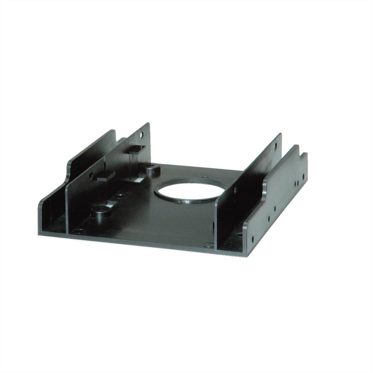 ROLINE Montageadapter, 3,5 Zoll Rahmen für 2x 2.5 HDD, schwarz-3