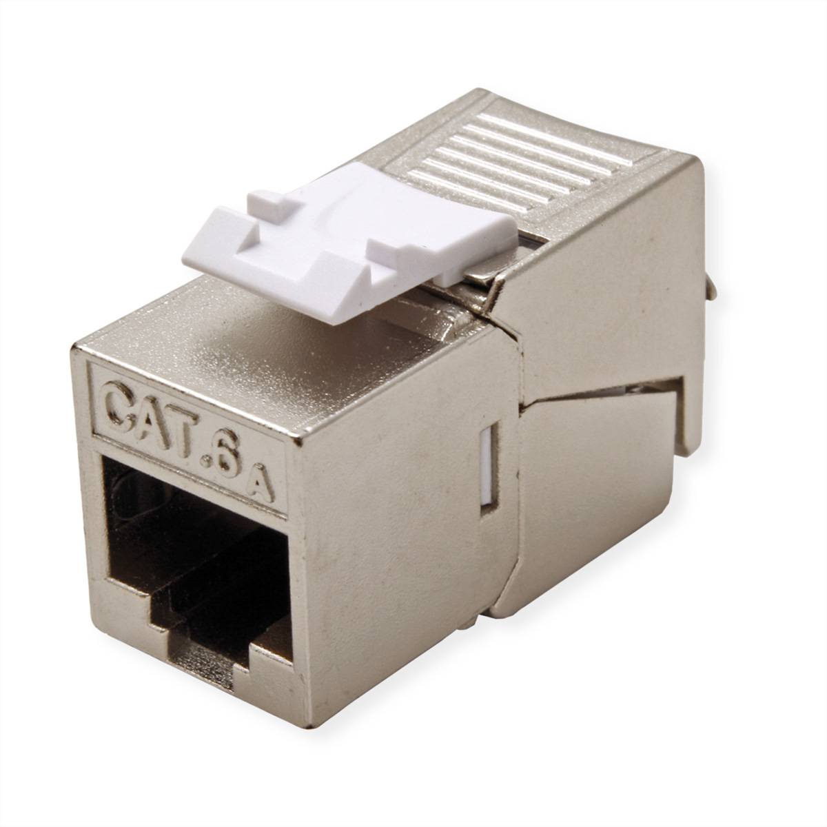 ROLINE Cat.6A (Class EA) Keystone, geschirmt, werkzeuglos, SLIM, silberfarben-1