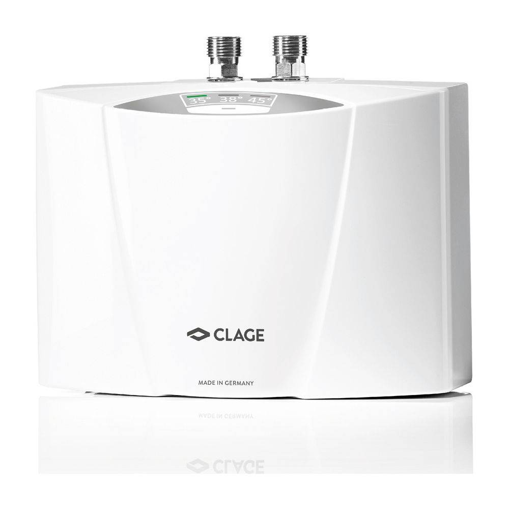 CLAGE MCX3 Durchlauferhitzer 3,5kW 230V Unter­tisch max. 2,0l/min, IES Blankdraht-Heizsystem, Sensortaste, LED-Anzeige-0