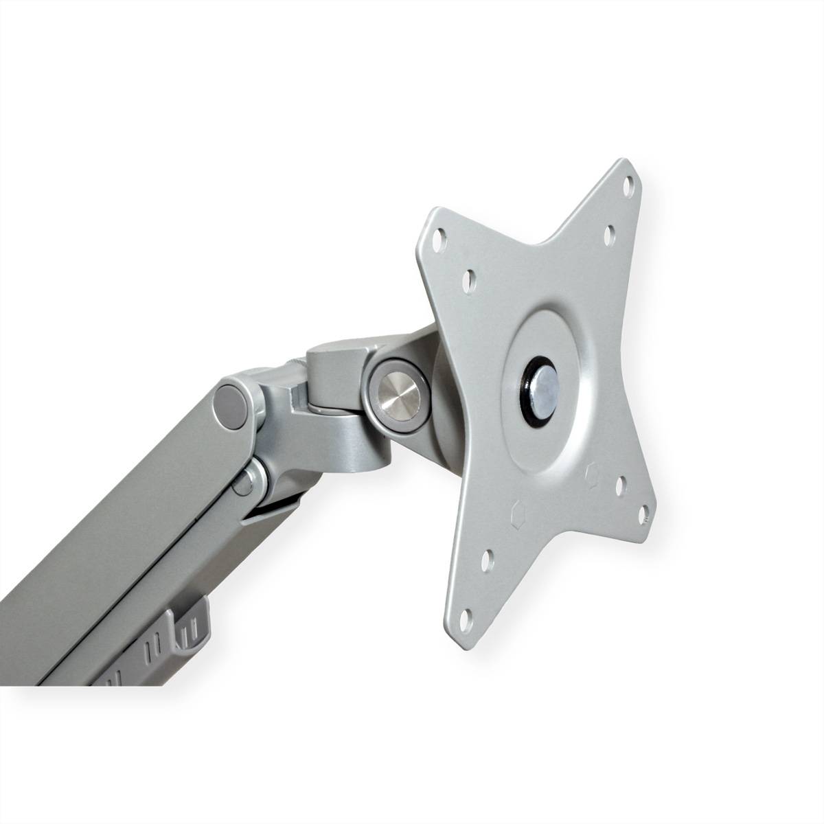 ROLINE LCD-Doppelarm, Tischmontage, Gasfeder, 5 Gelenke, 17-32 Zoll, bis 2x 9 kg, silberfarben-2