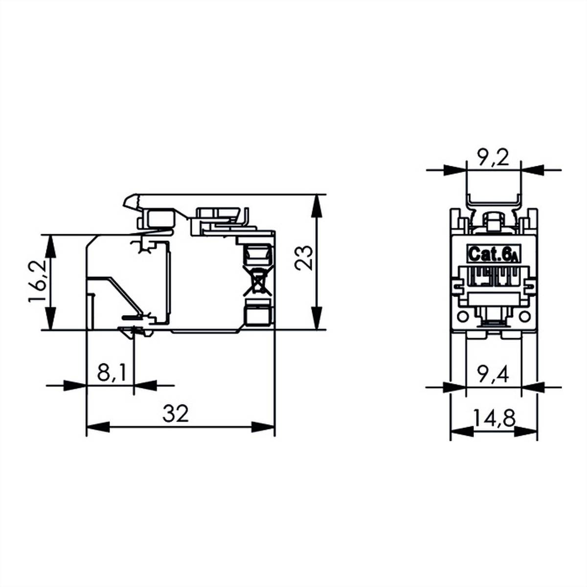 TELEGÄRTNER AMJ-SL Modul Cat.6A (Class EA) (nach ISO/IEC), 2 St.-1