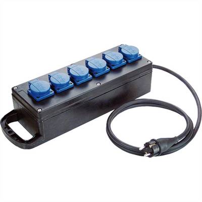 BACHMANN Verteilersteckdose 6xCEE7/3 Strom 2,0m CEE7/7, IP44-0