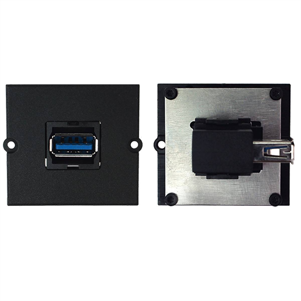 BACHMANN Rahmen 1xUSB 3.0, 90° Abgang seitlich-3