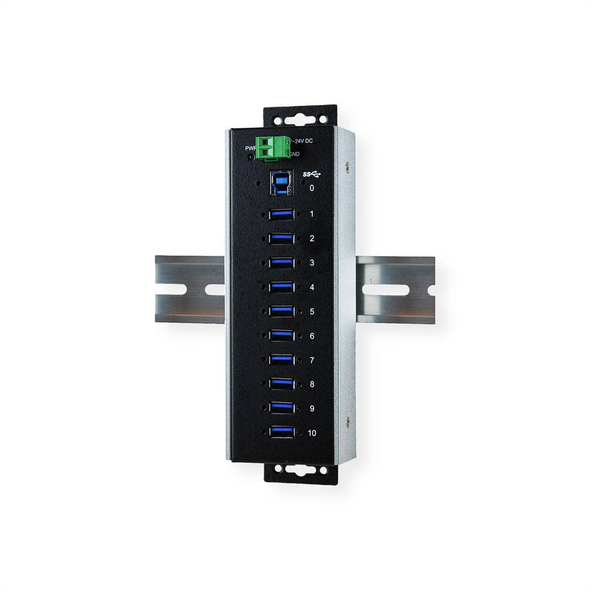 EXSYS EX-1110HMVS-WT 10 Port USB 3.2 Gen1 HUB 15KV ESD Surge Protection für erweiterte Temperaturen-2